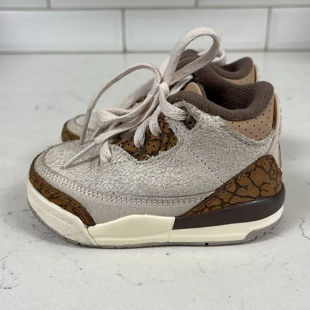 Nike Air Jordan 3 Retro TD Palomino Toddler Size 4C DM0968-102 Worn 3-4 times